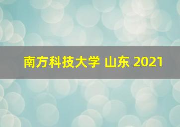 南方科技大学 山东 2021